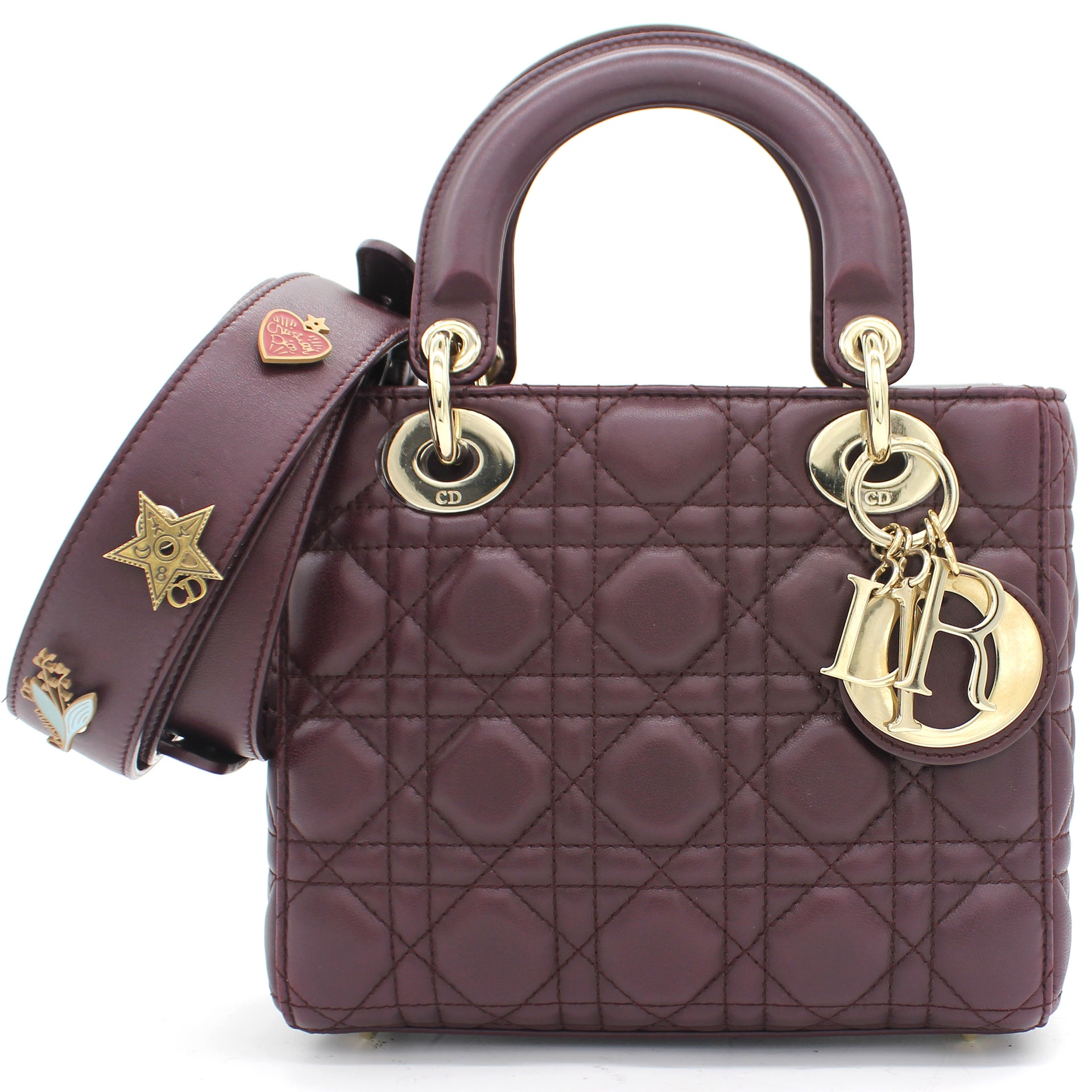 Christian Dior Burgundy Lady Dior My ABCDior Small Bag  The Closet